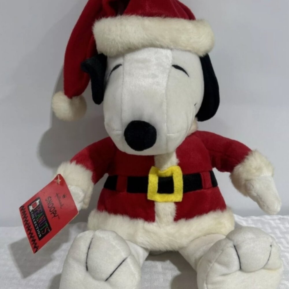 UWT 15" Hallmark Peanuts Collection Snoopy Santa Claus Suit Plush Christmas Toy